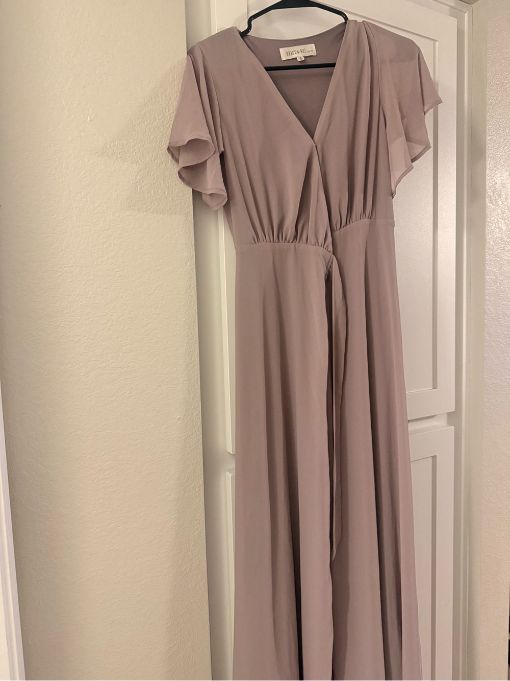 Brass and Roe by Cts Dusty Mauve Wrap Maxi Dress